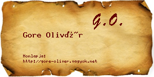 Gore Olivér névjegykártya